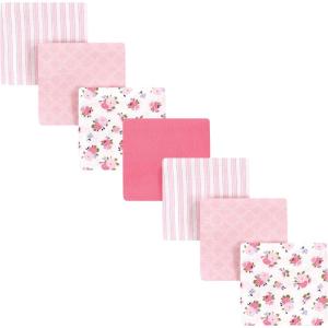 imageLuvable Friends Unisex Baby Cotton Flannel Receiving Blankets Rainbow 7Pack One SizeGarden 7pack