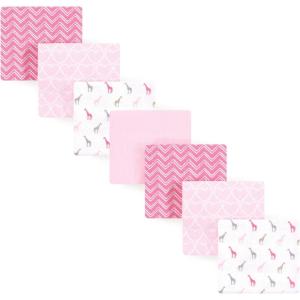 imageLuvable Friends Unisex Baby Cotton Flannel Receiving Blankets Rainbow 7Pack One SizeGiraffe 7pack