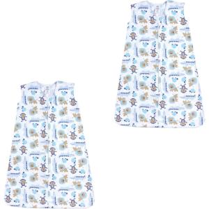 imageLuvable Friends Unisex Baby Sleeveless Jersey Cotton Sleeping Bag Sack BlanketBoy Jungle Jersey 2pack