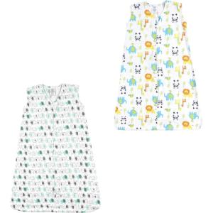 imageLuvable Friends Unisex Baby Sleeveless Jersey Cotton Sleeping Bag Sack BlanketElephants Neutral Animals Jersey 2pack