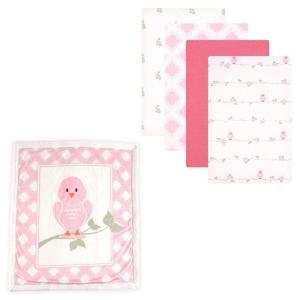 imagePlush Blanket with Sherpa Back ampamp Flannel Blanket 4PackBirdBird