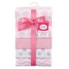 imageLuvable Friends Unisex Baby Cotton Flannel Receiving Blankets Basic Elephant 4Pack One SizePink Dots 4pack