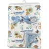 imageLuvable Friends Unisex Baby Plush Blanket with Sherpa Back Neutral Safari One SizeBoy Jungle