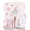 imageLuvable Friends Unisex Baby Plush Blanket with Sherpa Back Neutral Safari One SizeGirl Basic Elephant