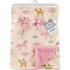 imageLuvable Friends Unisex Baby Plush Blanket with Sherpa Back Neutral Safari One SizeMagical Forest