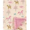 imageLuvable Friends Unisex Baby Plush Blanket with Sherpa Back Neutral Safari One SizeMagical Forest