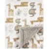 imageLuvable Friends Unisex Baby Plush Blanket with Sherpa Back Neutral Safari One SizeNeutral Safari