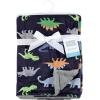 imageLuvable Friends Unisex Baby Plush Blanket with Sherpa Back Neutral Safari One SizePrinted Dinosaurs