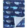imageLuvable Friends Unisex Baby Plush Blanket with Sherpa Back Neutral Safari One SizeWhale