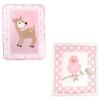 imageHigh Pile ampamp Sherpa Blanket 2PackBirdDeer
