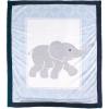 imageLuvable Friends Unisex Baby Plush Blanket with Sherpa Back Blue Elephant One SizeBlue Elephant
