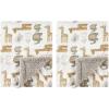 imageLuvable Friends Unisex Baby Plush Blanket with Sherpa Back Neutral Safari One SizeNeutral Safari