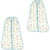 imageLuvable Friends Unisex Baby Sleeveless Muslin Cotton Sleeping Bag Sack Blanket Fox Muslin 2Pack 1218 MonthsAbc Muslin 2pack