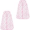 imageLuvable Friends Unisex Baby Sleeveless Muslin Cotton Sleeping Bag Sack Blanket Fox Muslin 2Pack 1218 MonthsFloral Muslin 2pack