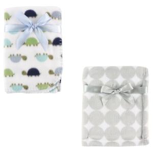 imageCoral Fleece ampamp Fleece Blanket 2PackGray DotTurtles