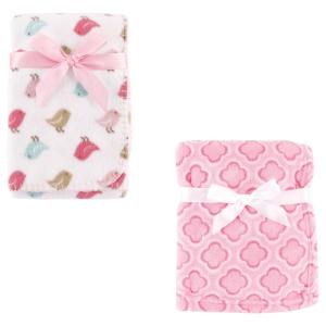imageCoral Fleece ampamp Fleece Blanket 2PackPink CloverBirdies