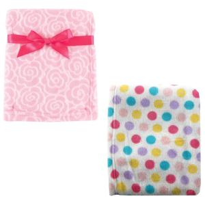 imageCoral Fleece ampamp Fleece Blanket 2PackPink RosePink Dots
