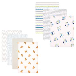 imageFlannel Receiving Blanket 7PackBoy PawsFox