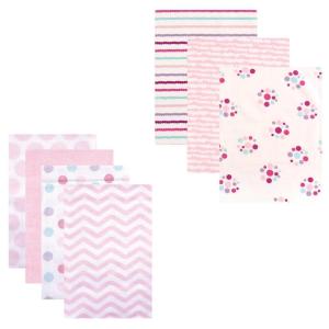 imageFlannel Receiving Blanket 7PackGirl PawsPink Chevron