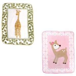 imageHigh Pile Blanket 2PackGiraffeDeer