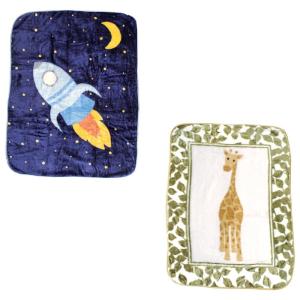 imageHigh Pile Blanket 2PackSpaceshipGiraffe