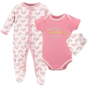 imageLuvable Friends BabySleep and Play Bodysuit and BibRainbows
