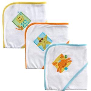 imageLuvable Friends Patches Hooded Towels Neutral 3 PackNeutral