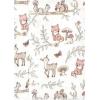 imageLuvable Friends Hudson Baby Flannel Burp Cloths 4pk SetPink Forest Friends