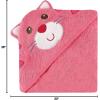 imageLuvable Friends Unisex Baby Cotton Animal Face Hooded Towel Duck 2Piece One SizeCat