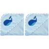 imageLuvable Friends Unisex Baby Hooded Towel and Washcloth Pink Owl One SizeBlue Whale