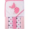 imageLuvable Friends Unisex Baby Hooded Towel with Five Washcloths CottonPolyesterIkat Elephant One SizeFoxy