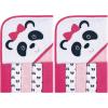 imageLuvable Friends Unisex Baby Hooded Towel with Five Washcloths CottonPolyesterIkat Elephant One SizePanda