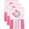 imageLuvable Friends Unisex Baby Hooded Towel with Five Washcloths CottonPolyesterIkat Elephant One SizePink Elephant