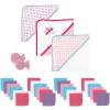 imageLuvable Friends Baby Hooded Towel Washcloth and Toy Set 29 Piece Pink DragonflyPink Dragonfly