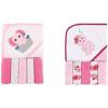 imageLuvable Friends Girl Hooded Towel with Five Washcloths 2Pack Fox UnicornPink Elephant Tropical Octopus