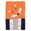 imageLuvable Friends Hooded Towel and 5 Washcloths Boy Fox