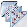 imageLuvable Friends Hooded Towels in Mesh Bag Blue 3CountBlue