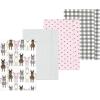 imageLuvable Friends Hudson Baby Flannel Burp Cloths 4pk SetBarn Pals Pink