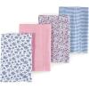 imageLuvable Friends Hudson Baby Flannel Burp Cloths 4pkBlooming Classic Floral