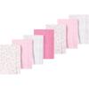 imageLuvable Friends Hudson Baby Flannel Burp Cloths 7pkBlossom Pink