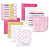 imageLuvable Friends Unisex Baby Cotton Rich Washcloths Girl Whale One SizePink Stripe