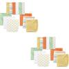 imageLuvable Friends Unisex Baby Cotton Rich Washcloths Yellow Stripe 24Piece One Size