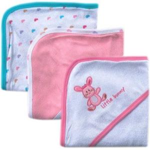 imageLuvable Friends 3 Pack Hooded Towels Pink