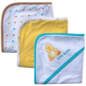imageLuvable Friends 3 Pack Hooded Towels Yellow