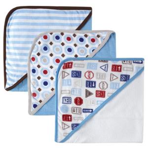 imageLuvable Friends Hooded Towels in Mesh Bag Blue 3CountBlue