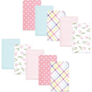 imageLuvable Friends Hudson Baby Flannel Burp Cloths 10pk SetBlossom Tulip
