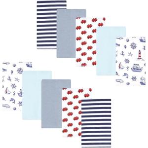 imageLuvable Friends Hudson Baby Flannel Burp Cloths 10pk SetCoastal Lighthouse