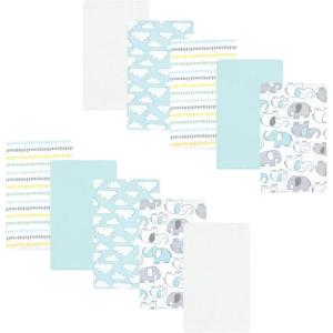 imageLuvable Friends Hudson Baby Flannel Burp Cloths 10pk SetNew Elephant