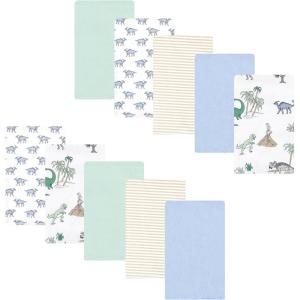 imageLuvable Friends Hudson Baby Flannel Burp Cloths 10pk SetPastel Dino