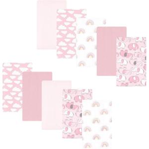imageLuvable Friends Hudson Baby Flannel Burp Cloths 10pk SetPink Elephant Parade